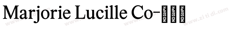 Marjorie Lucille Co字体转换